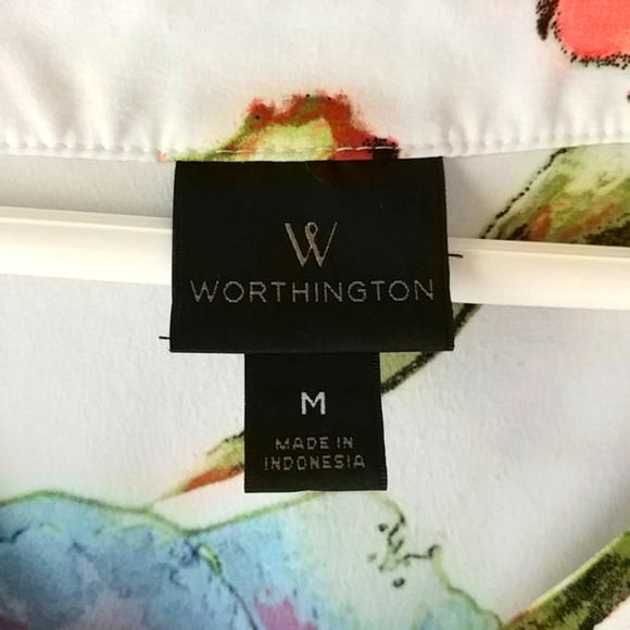 🌺  Worthington Silky "Georgia O'Keeffe"-style Flowy & Flowery Tunic Top 🌺 - Picture 3 of 7